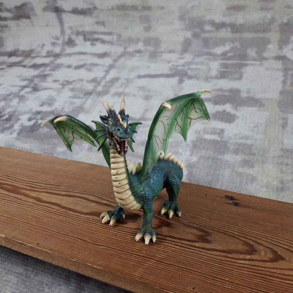 Vintage Schleich Green Dragon 70033 World Of Knights Retired Fantasy Figure